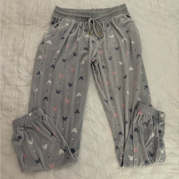 Disney Mickey Minnie Mouse Silky Stretch Fleece Pajama/lounge pants Women's M - Picture 1 of 10